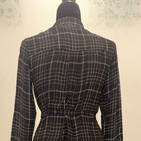 Topshop Long-sleeve Belted Shirtdress in Black - Picture 4 of 5